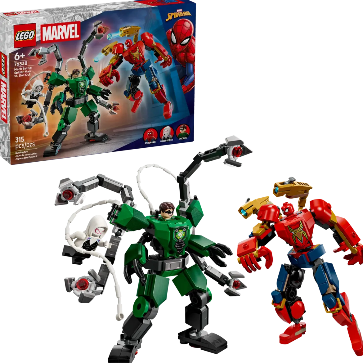 LEGO Marvel 76338 Robottien taistelu: Spider-Man vastaan Tohtori Mustekala