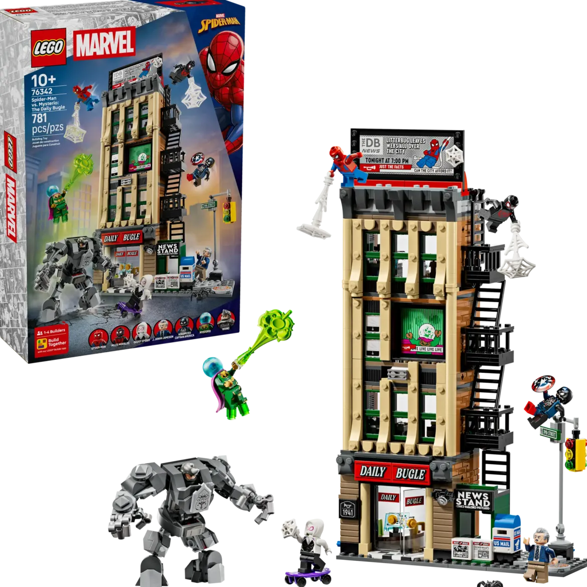 LEGO Marvel76342 Spider-Man Vastaan Mysterio: Daily Bugle