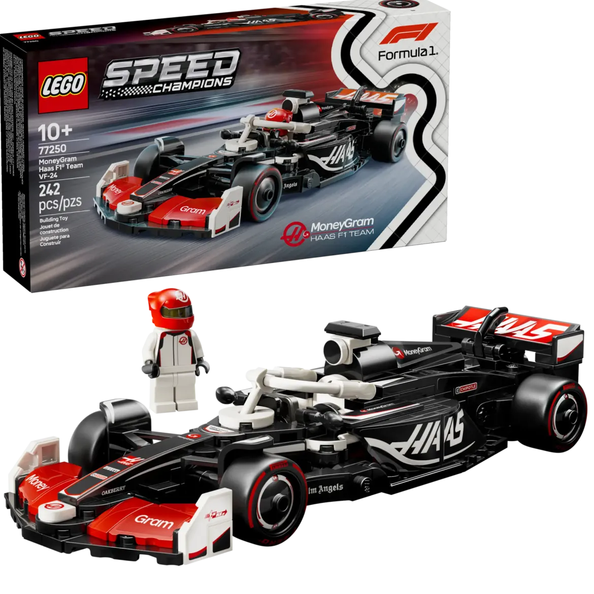 LEGO 77250 MoneyGram Haas F1® Team VF-24 Kilpa-auto