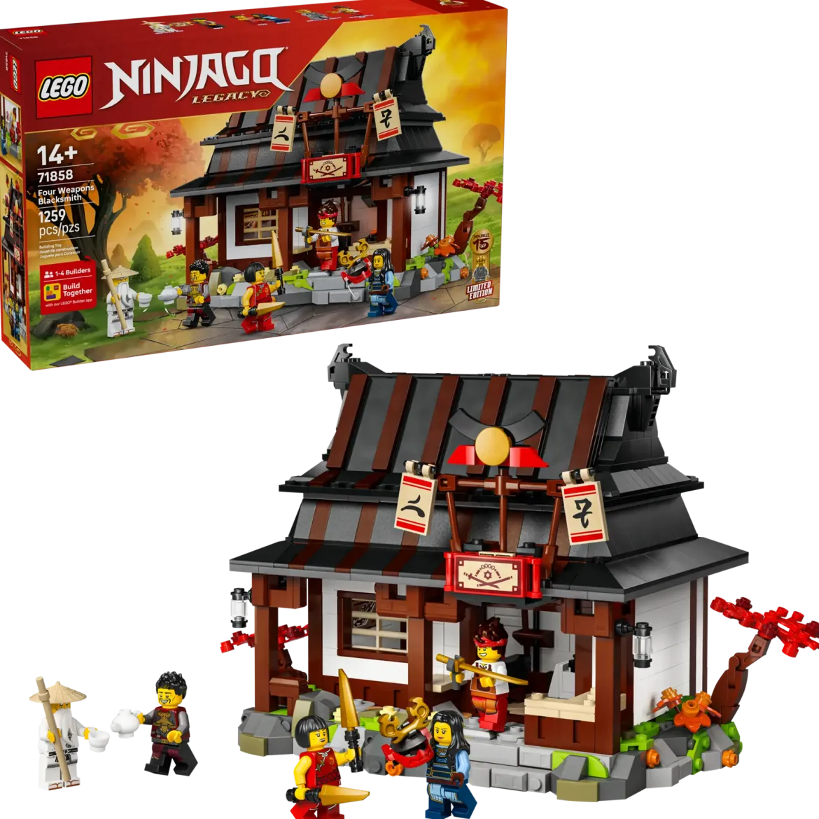 LEGO Ninjago 71858 Neljä Aseseppää – 15-vuotisjuhlamalli