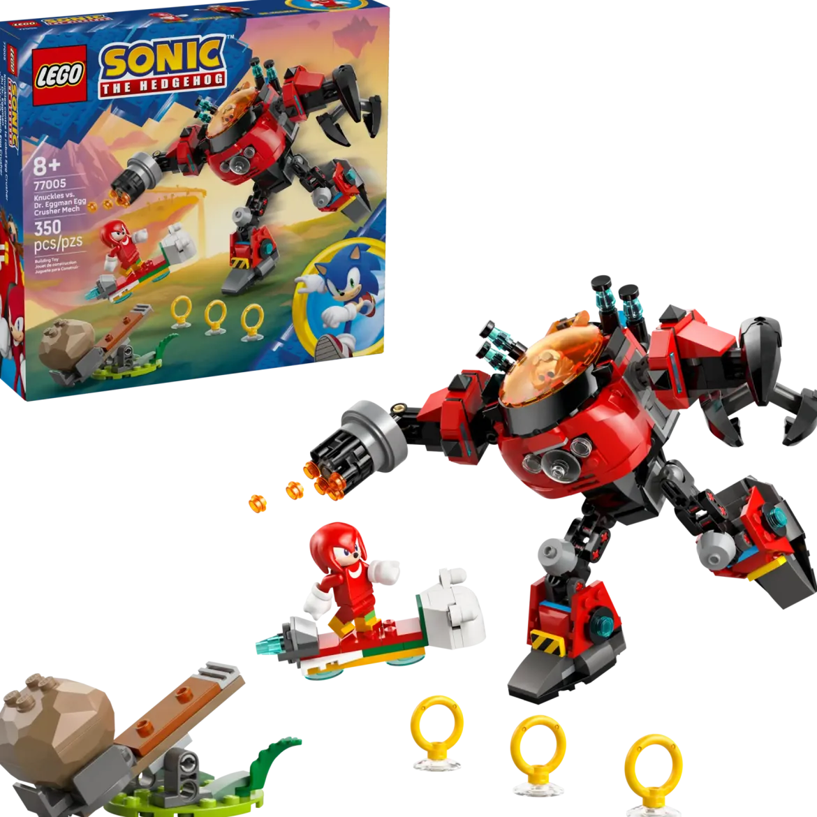 LEGO Sonic 77005 Knuckles vs. Dr. Eggman ja Egg Crusher Robotti