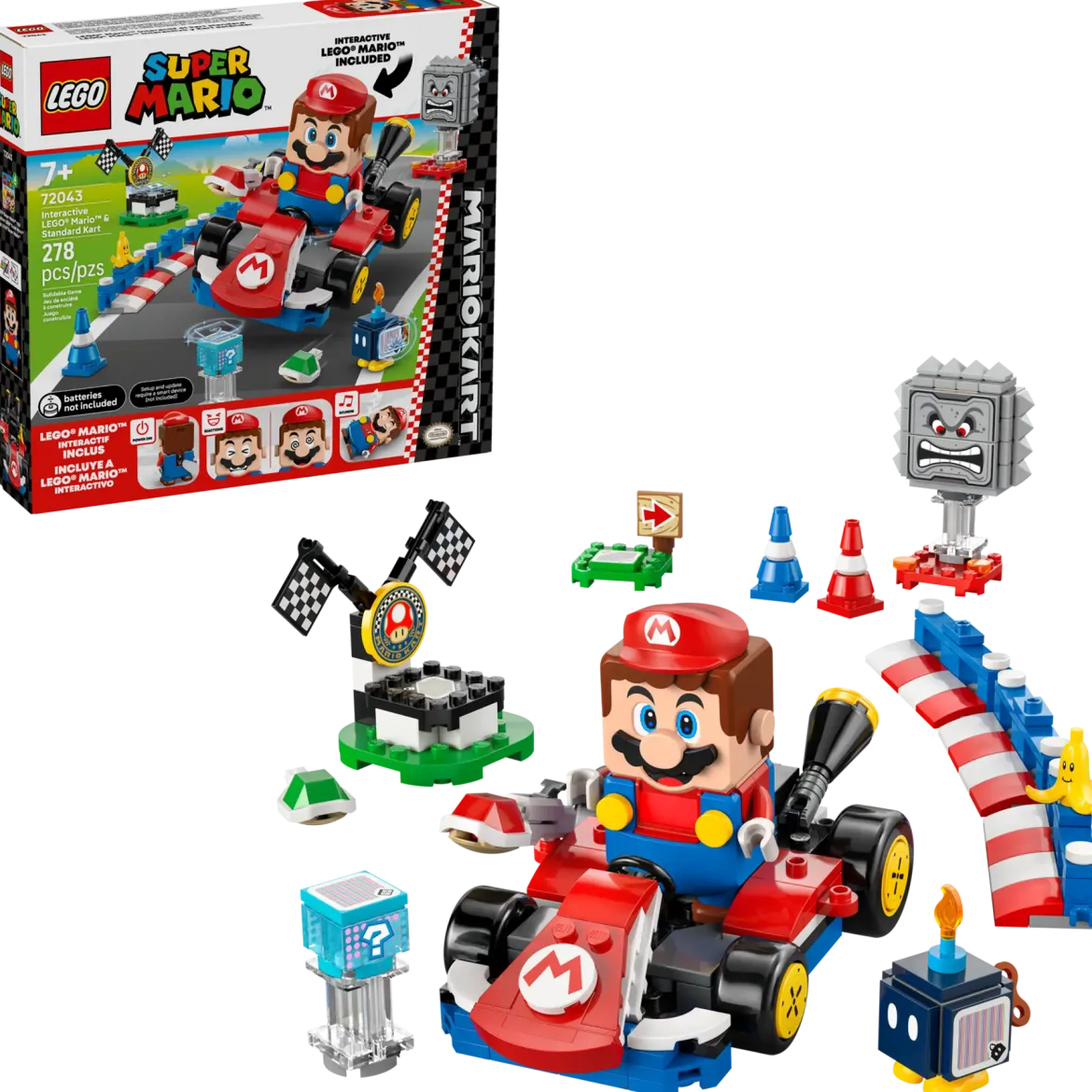 LEGO Super Mario 72043 Mario Kart™ – Interaktiivinen LEGO® Mario™ ja Standard Cart