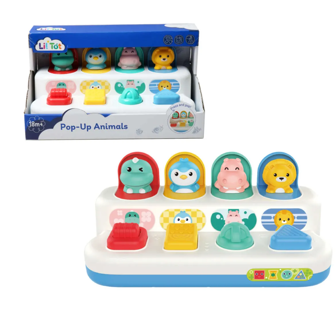 Lil Tot Pop Up Animals Aktiviteettilelu