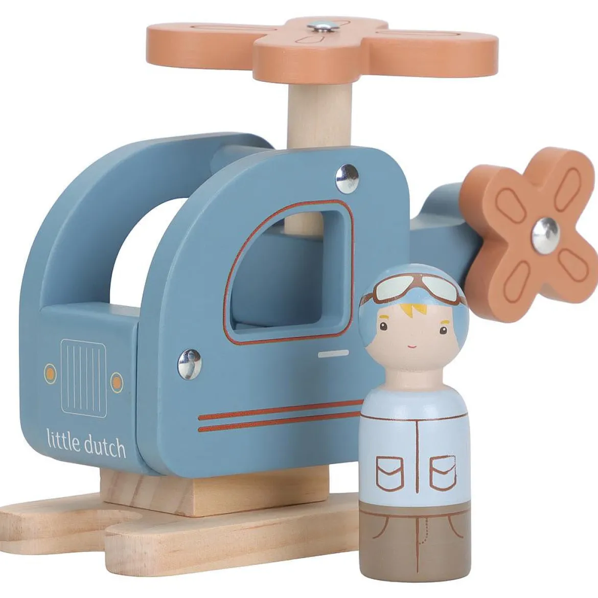 Little Dutch Puinen Helikopteri ja Figuuri