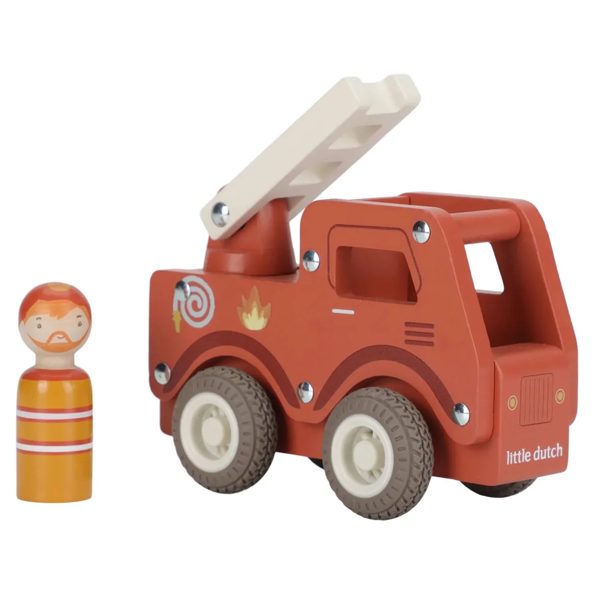 Little Dutch Puinen Paloauto Hahmolla