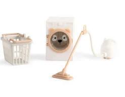 Lundby Nukketalon Kalusteet Imuri, Pesukone ja Pyykkikori