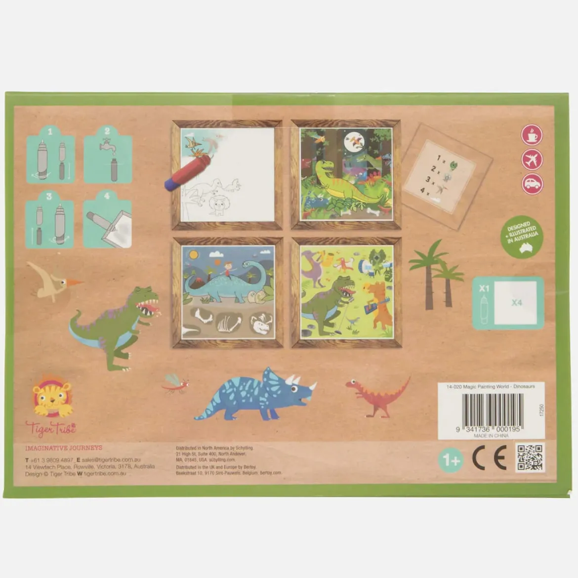 Magic Painting World Vedellä Värjättävät Kuvat- Dinosaurus