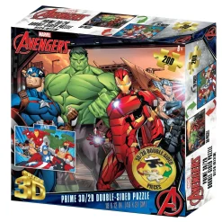 Marvel Avengers 2D/3D 200 Palan Kaksipuolinen Palapeli