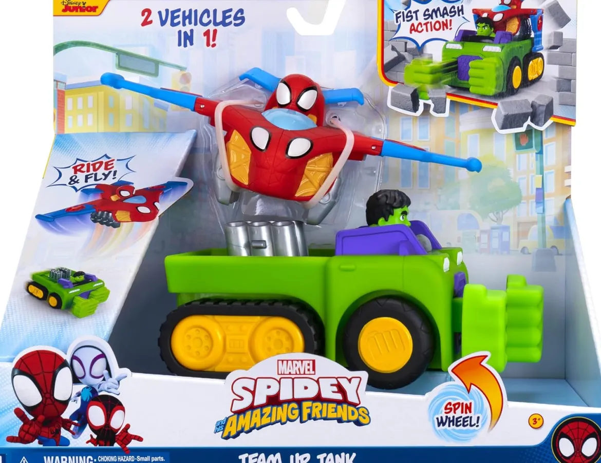 Marvel Spidey Amazing Friends Team Up Tank Ajoneuvot