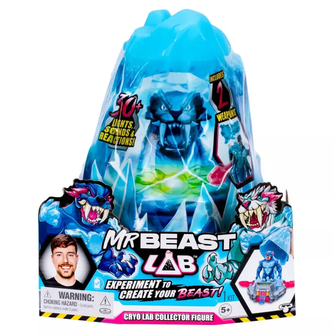 Mr Beast LAB Mutators Cryo Lab Collector Figure Valoilla ja Äänillä