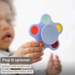 Nattou Silikoninen Painelulelu/Pop It Spinneri Imukupilla