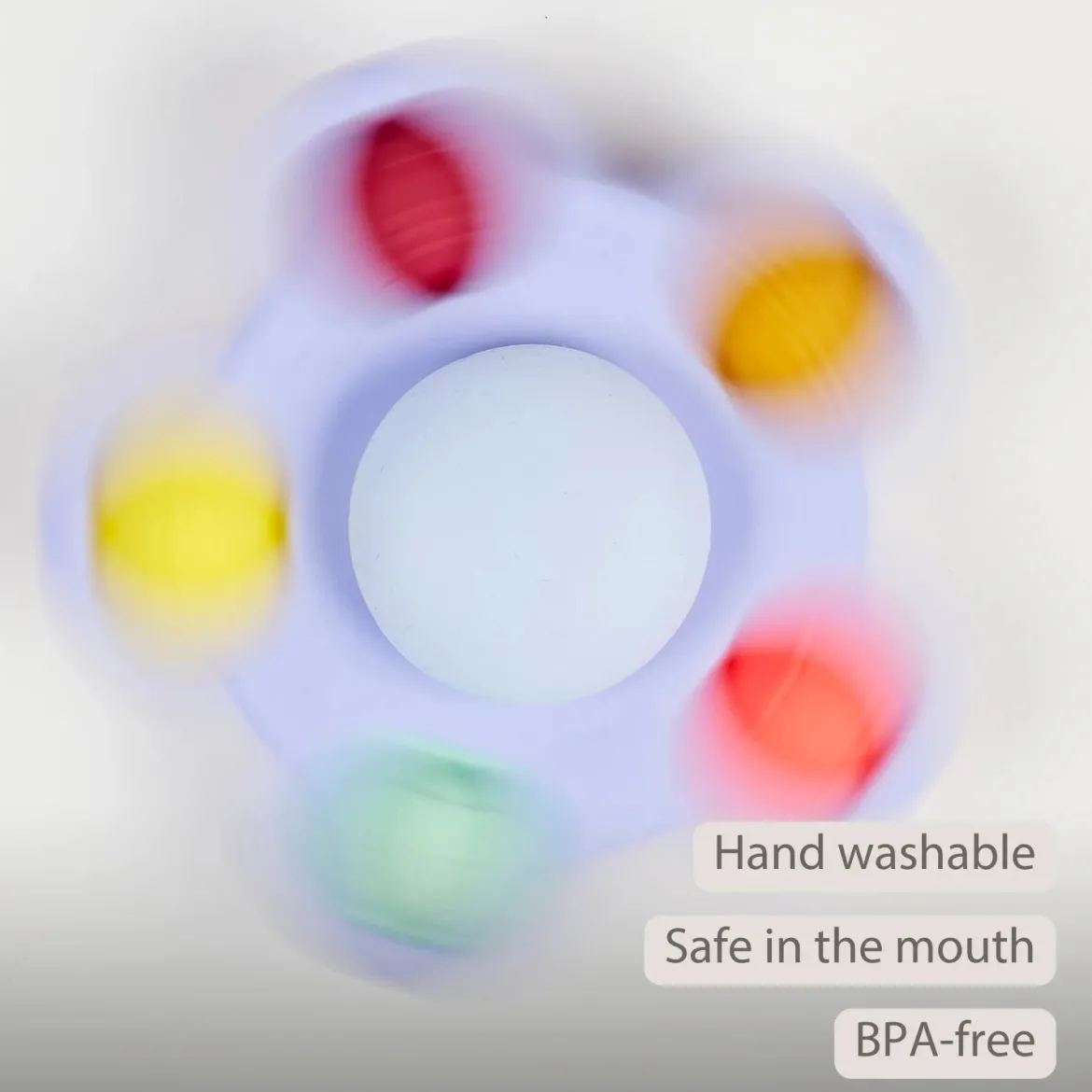 Nattou Silikoninen Painelulelu/Pop It Spinneri Imukupilla