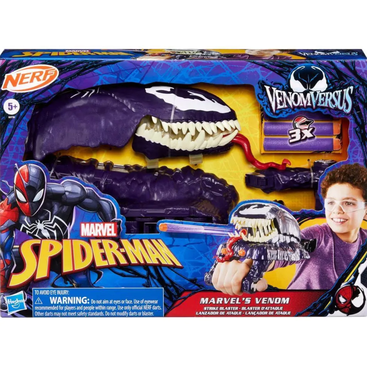 Nerf Blaster Spiderman Venom Versus Vaahtoammusase