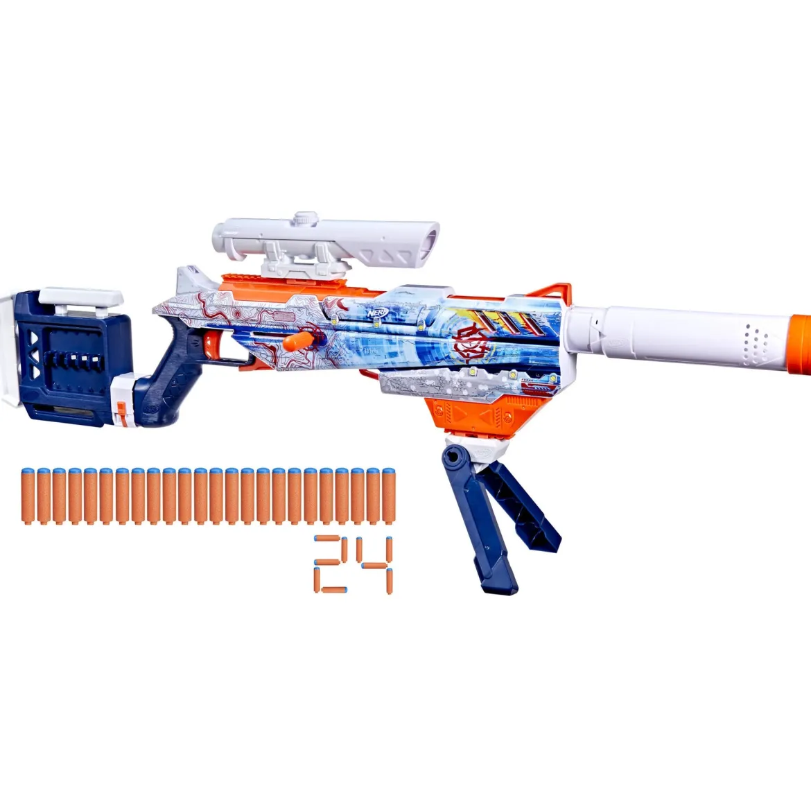 Nerf Loadout Arctic Zerostriker Vaahtoammusase