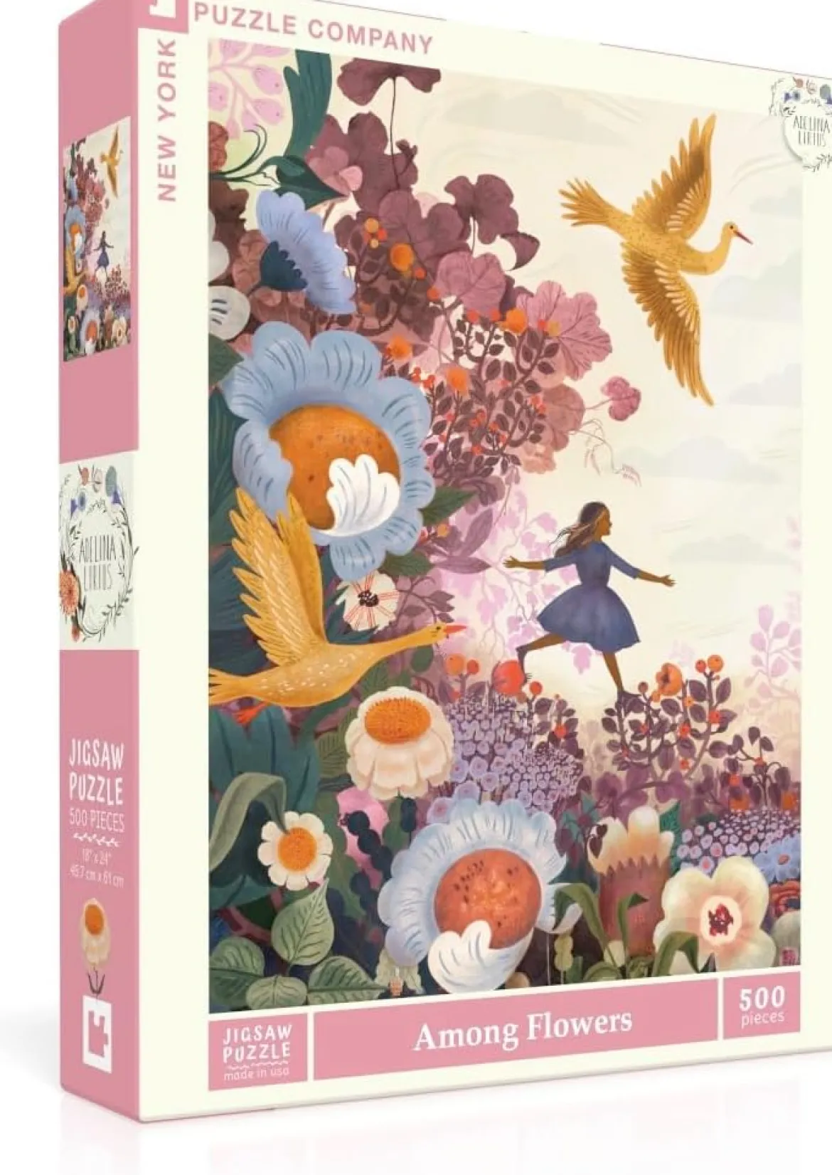 New York Puzzle Company 500 Palan Palapeli Among Flowers
