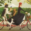 New York Puzzle Company 1000 Palan Palapeli Miss Moon's Bike