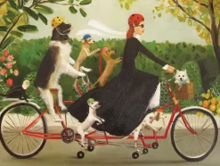 New York Puzzle Company 1000 Palan Palapeli Miss Moon's Bike