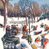 New York Puzzle Company 500 Palan Palapeli Sledding In The Park