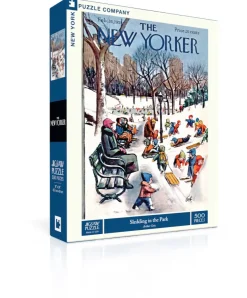 New York Puzzle Company 500 Palan Palapeli Sledding In The Park