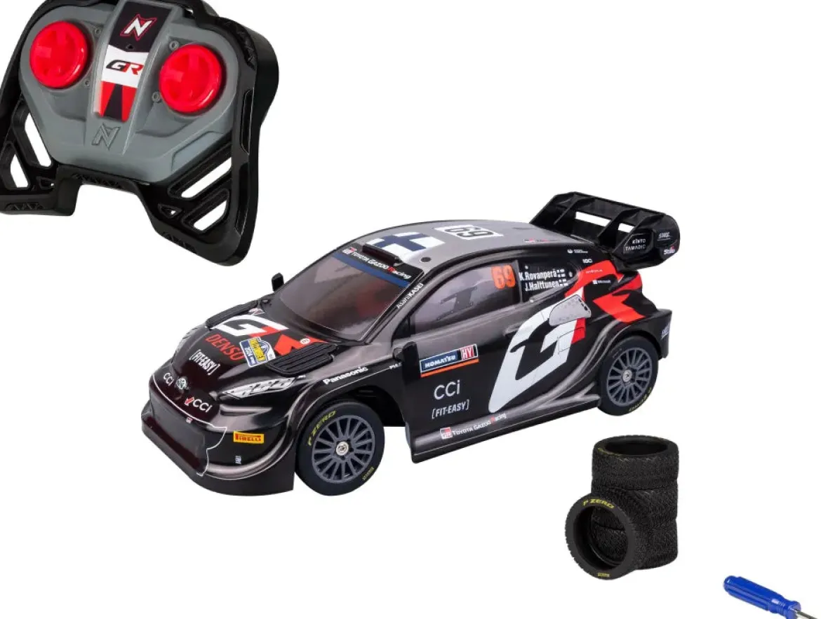 Nikko Radio-Ohjattava Toyota Gazoo Sweden 2024 Kalle Rovanperän Auto Lisärenkailla