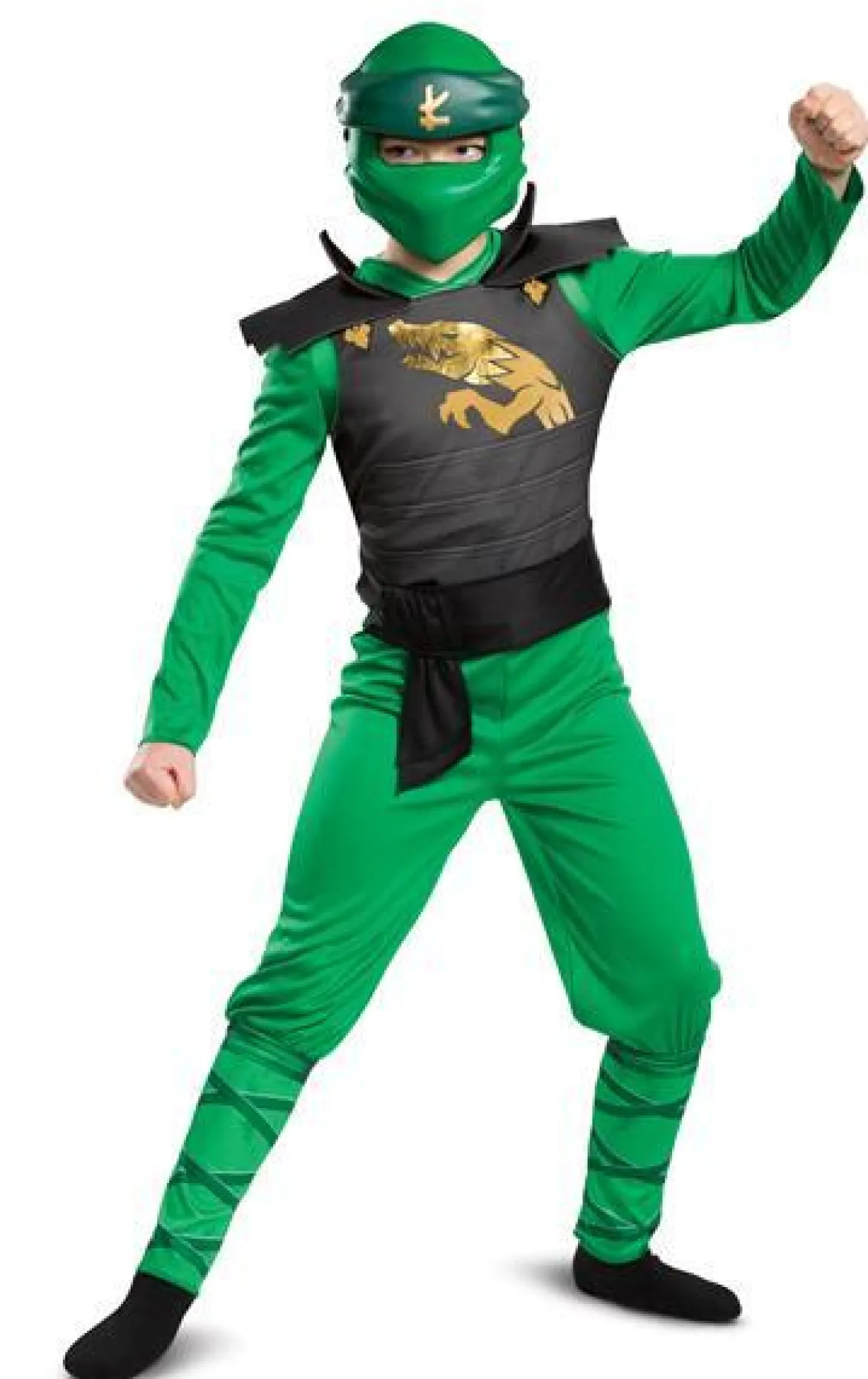 Ninjago Lloyd Vihreä Puku ja Naamari S (4-6v/109-126cm)