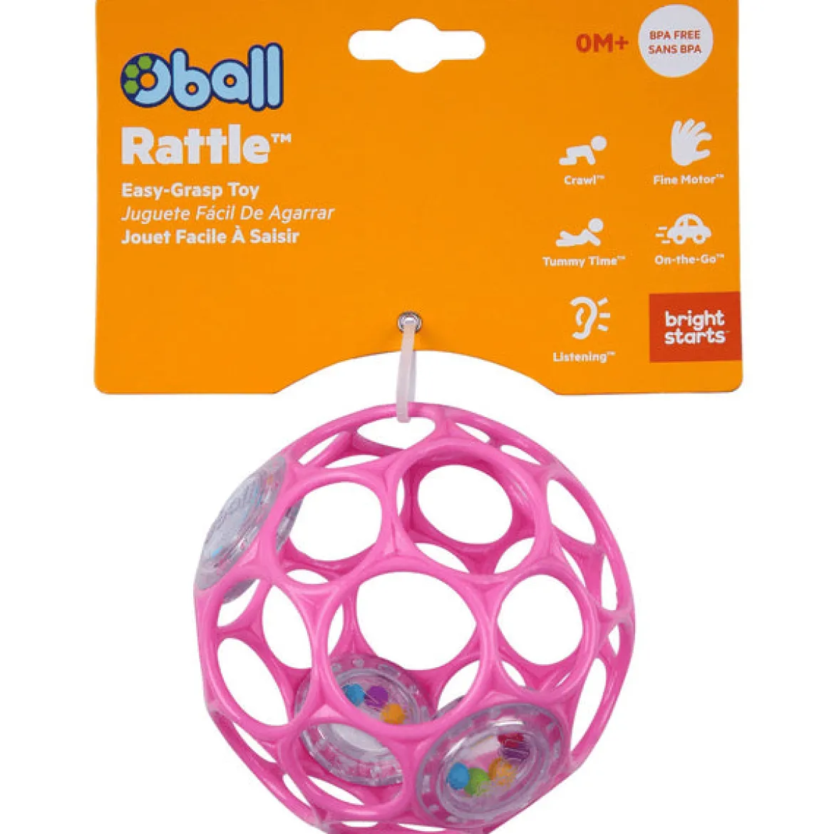 Oball Classic Reikäpallo/Tartuntapallo Pinkki Helistimellä