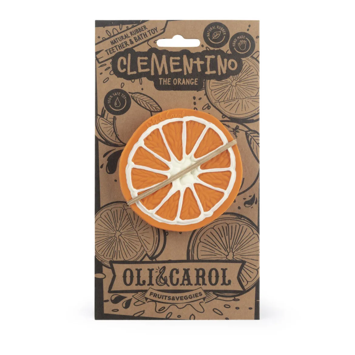 Oli & Carol Luonnonkumi Purulelu Clementino Appelsiini