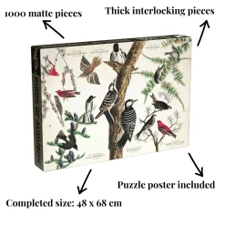 Penny Puzzle Birds of Audubon 1000 Palan Vintage Palapeli