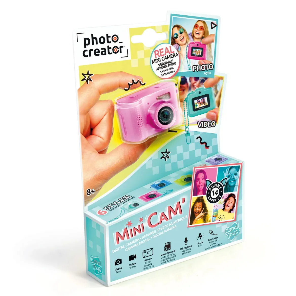 Photo Creator Digital Camera Mini Lasten Kamera Pinkki