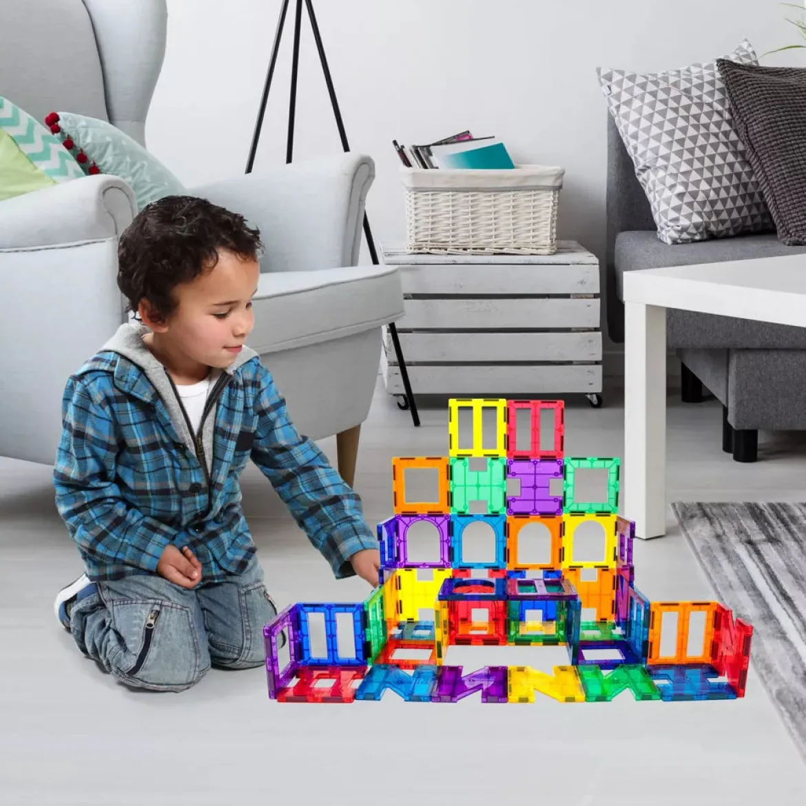PicassoTiles Magneettinen 3D rakennussarja 42 osaa