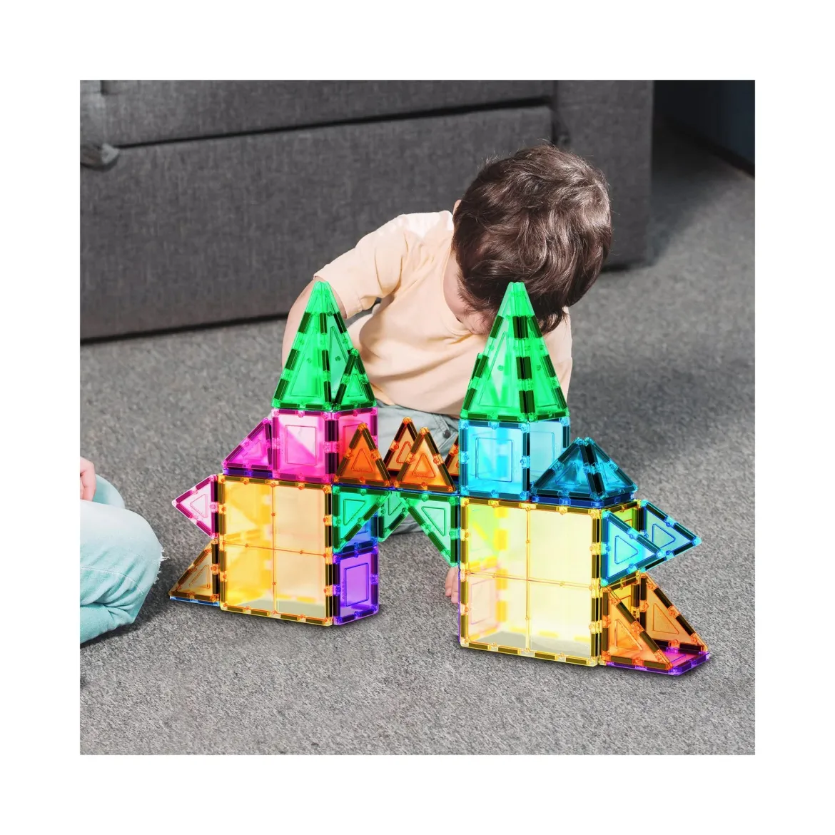 PicassoTiles Magneettinen 3D Rakennussarja 61 Osaa