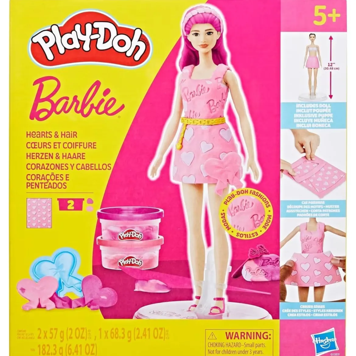 Play-Doh Barbie Pinkit Hiukset Muovailuvahasetti