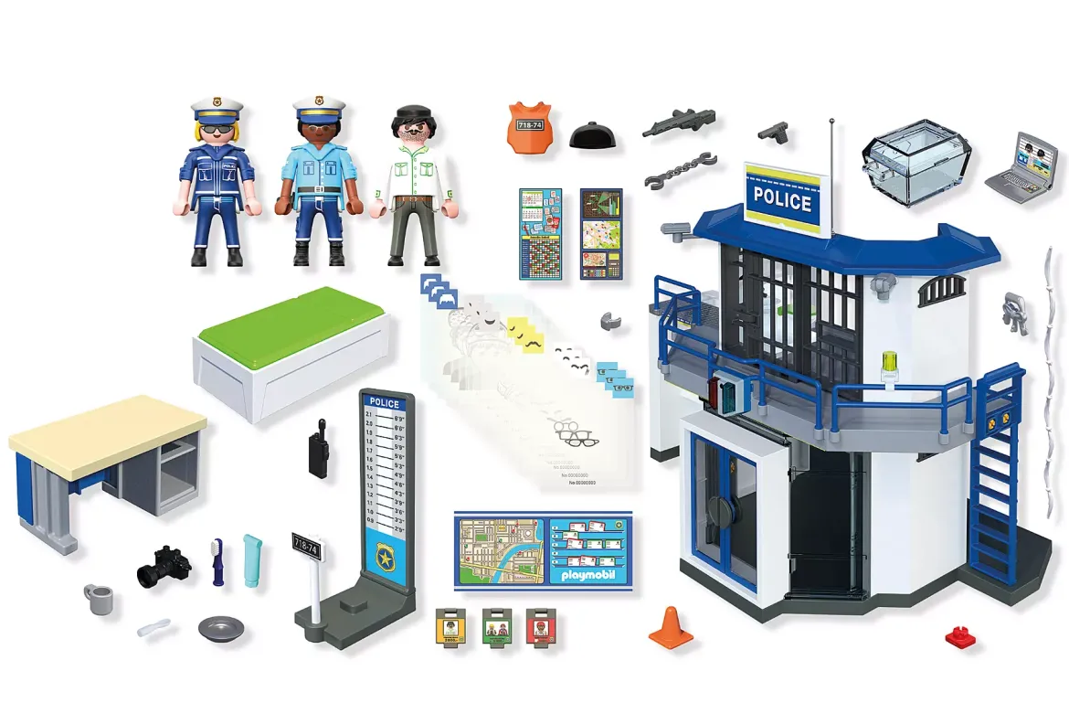 Playmobil 71874 City Action Poliisiasema Valolla