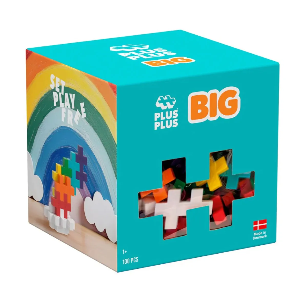 Plus Plus BIG Rainbow Rakennuspalat 100 Kpl