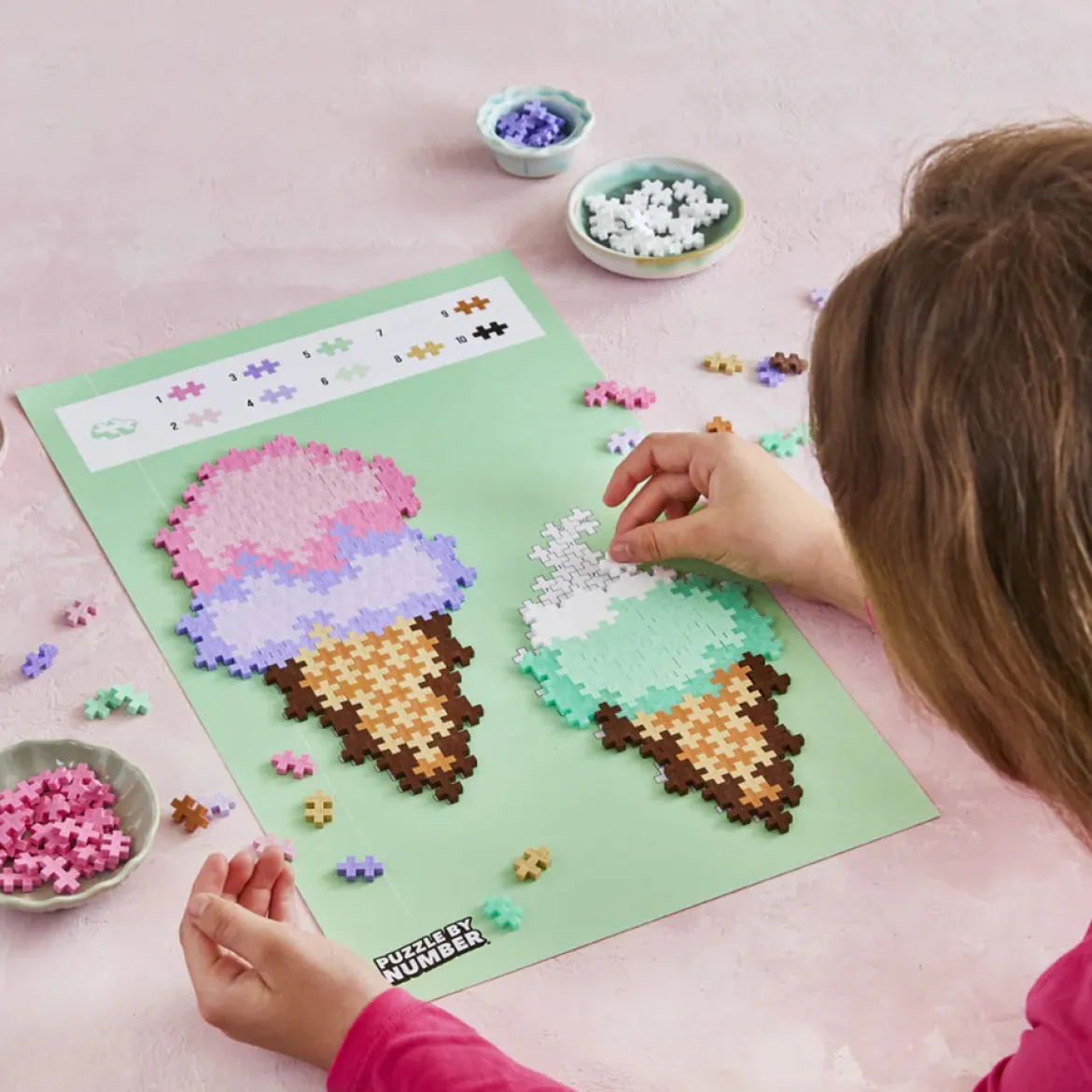 Plus Plus Puzzle By Numbers Jäätelö 250 Osaa
