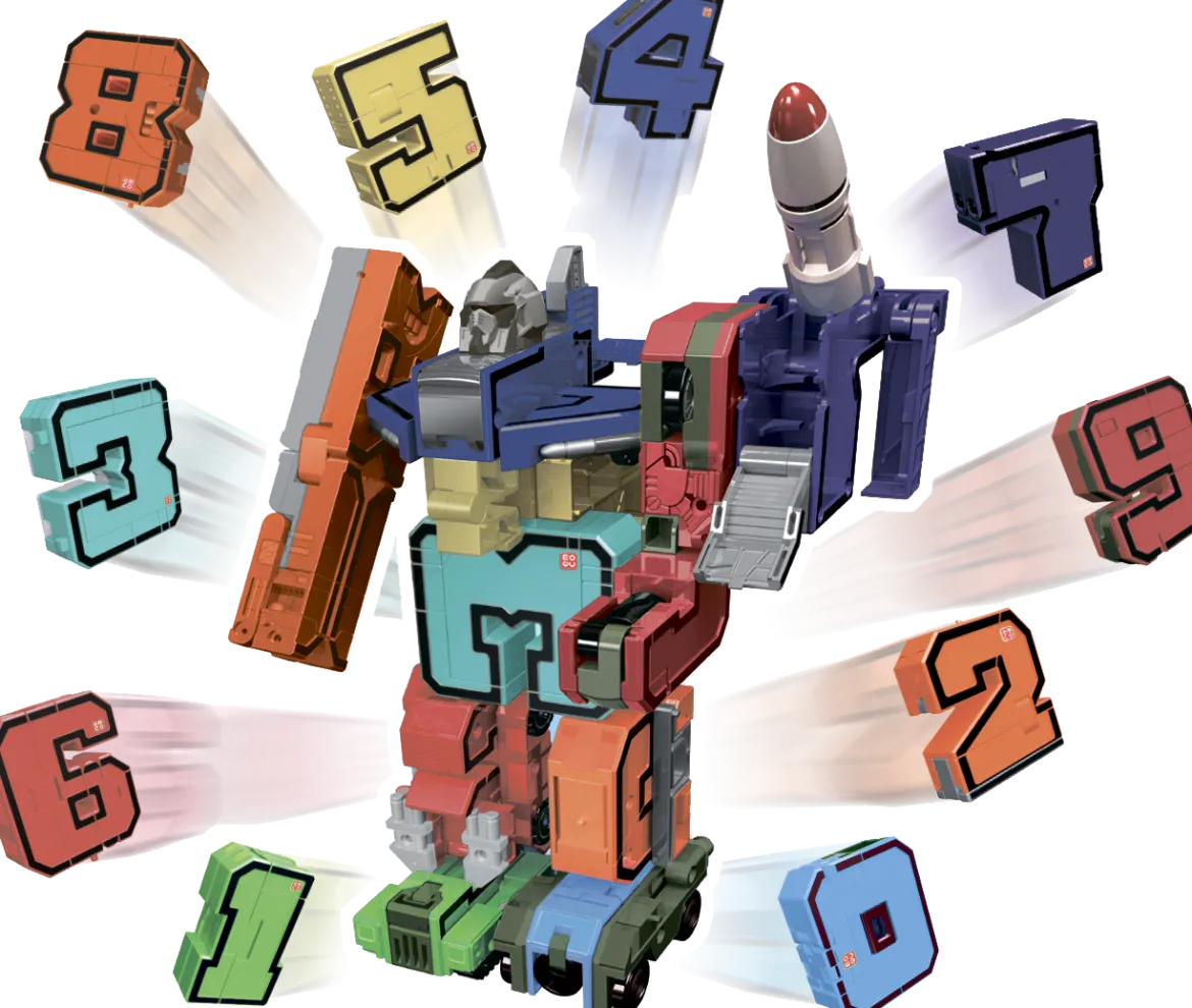 Pocket Morphers Muuntautuvat Ajoneuvot/Numerot Lajitelma