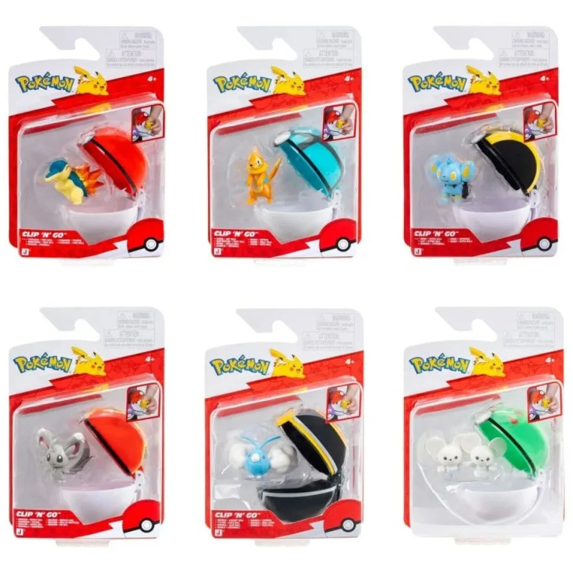 Pokemon Clip 'N' Go Pokepallo ja Hahmo Lajitelma