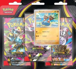 Pokemon Mega Evolution Pitch Black Blister Booster Pack x3 ja Erikoiskortti