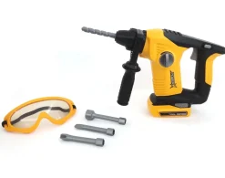 Power Tools Lasten Iskuporakone Valolla ja Äänellä +Suojalasit Leikkisetti