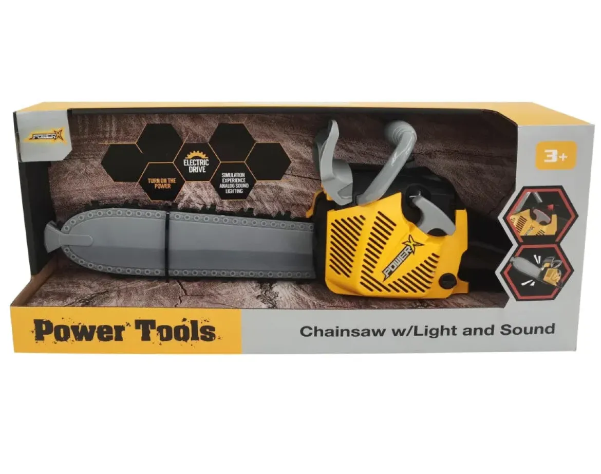 Power Tools Lasten Moottorisaha Äänillä ja Valolla