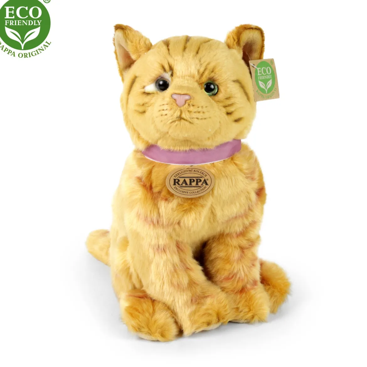 Rappa Eco Friendly Kissa Keltaraitainen Pehmolelu 25cm