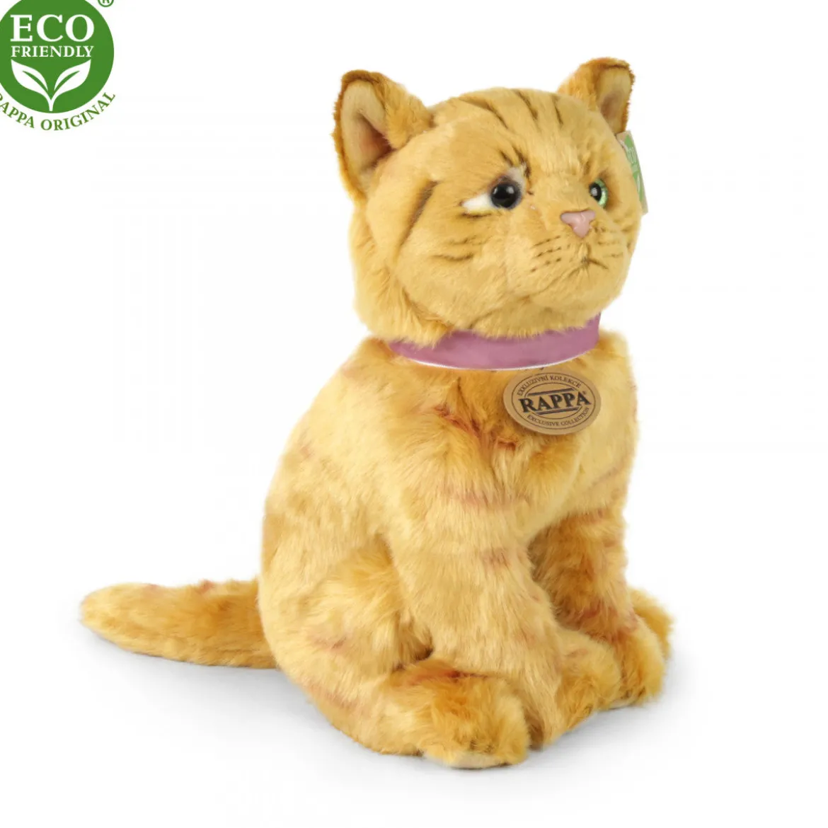 Rappa Eco Friendly Kissa Keltaraitainen Pehmolelu 25cm