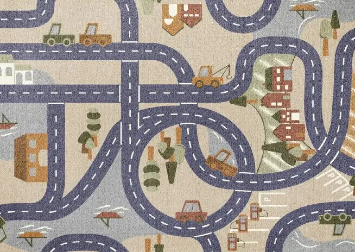 Rebel Roads Neutraali Automatto 95cmx133cm