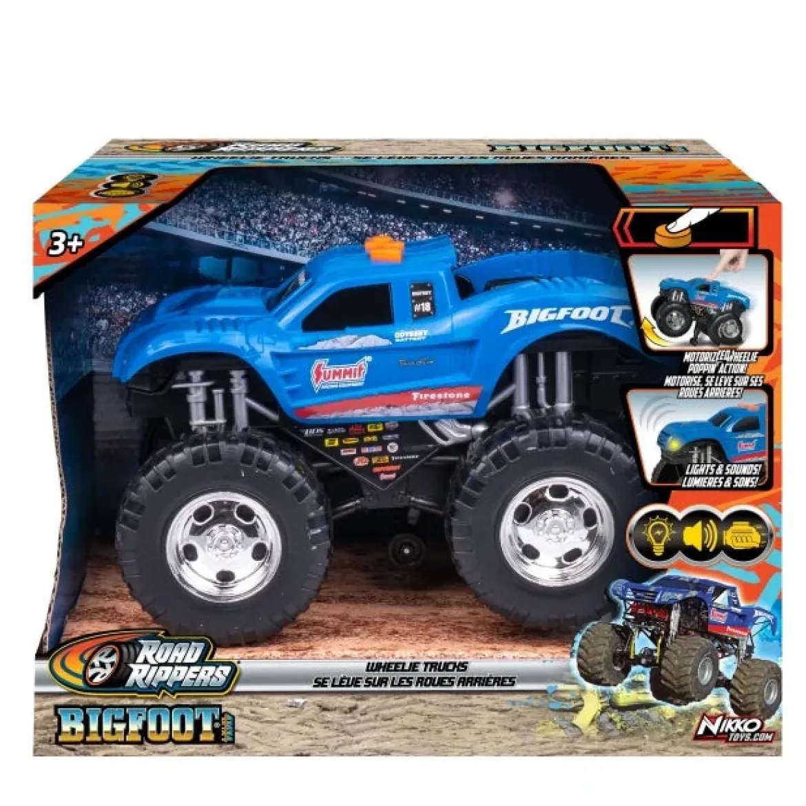 Road Rippers Wheelie Truck Bigfoot Äänillä ja Valoilla