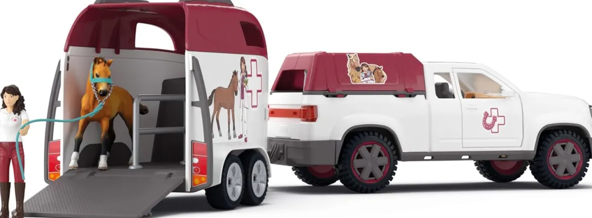 Schleich 42704 Eläinlääkärin Auto ja Traileri