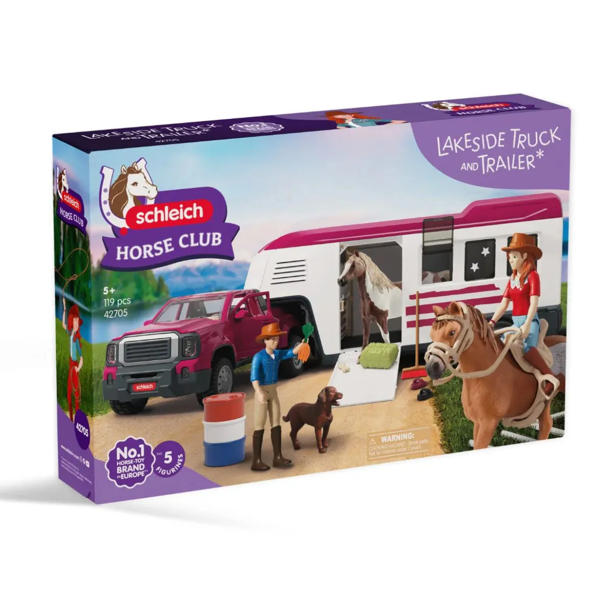 Schleich 42705 Lakeside Auto ja Hevostraileri