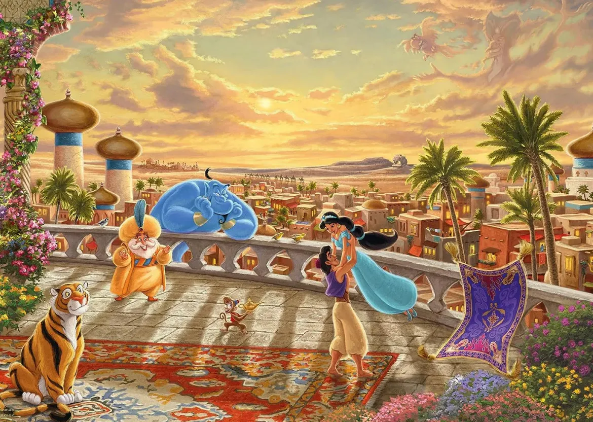Schmidt Thomas Kinkade 1000 Palan Palapeli Jasmine Dancing In The Desert Sunset