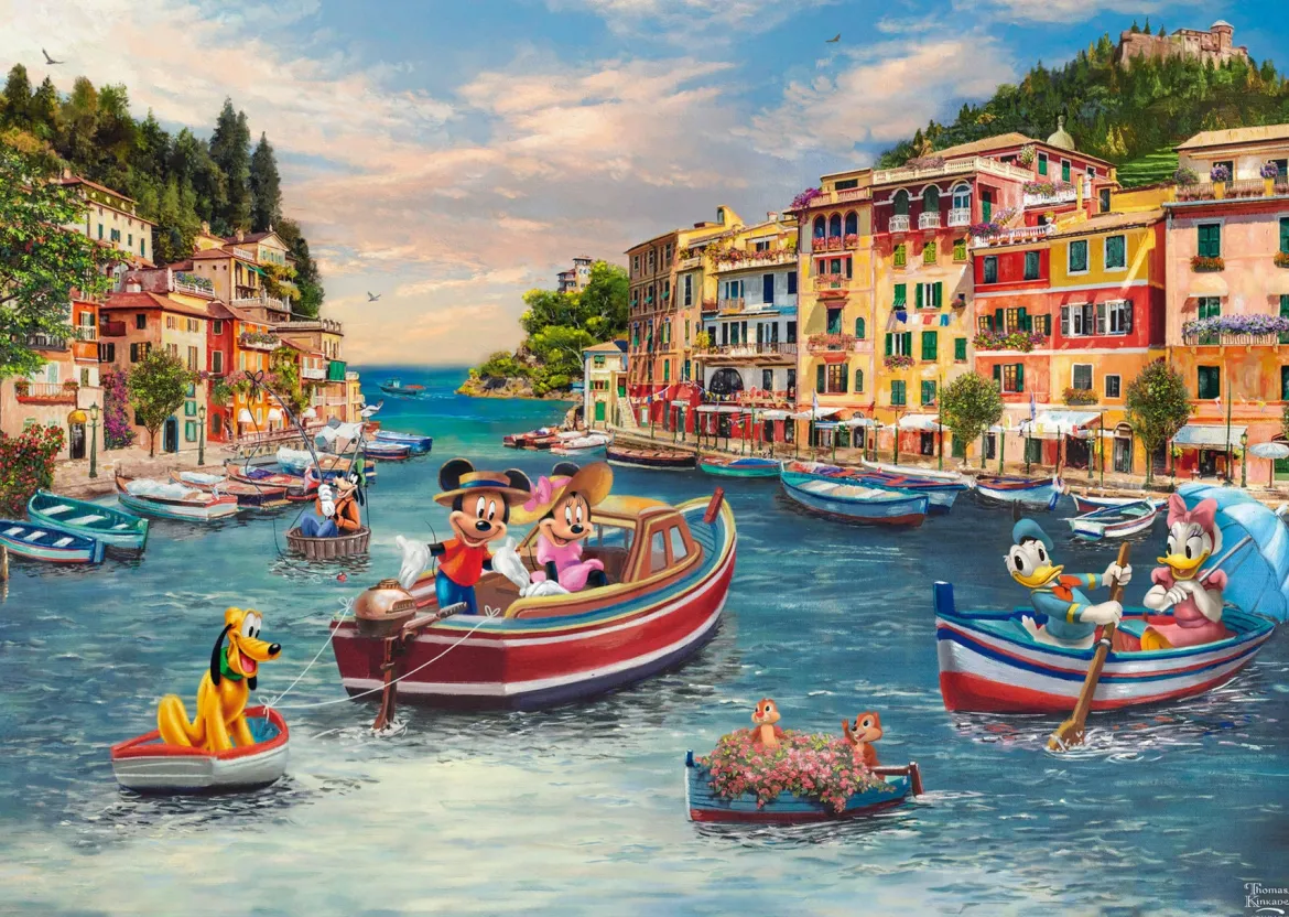Schmidt Thomas Kinkade 1000 Palan Palapeli Mickey And Minnie In Italy