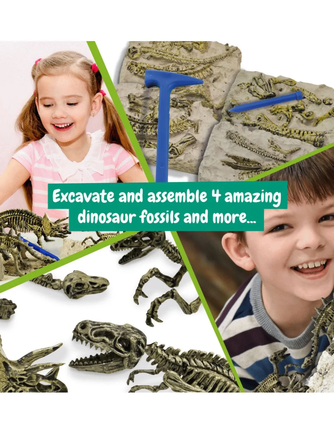 Science4You Fossiili Dinosaurus Kaivaussetti 4 in 1