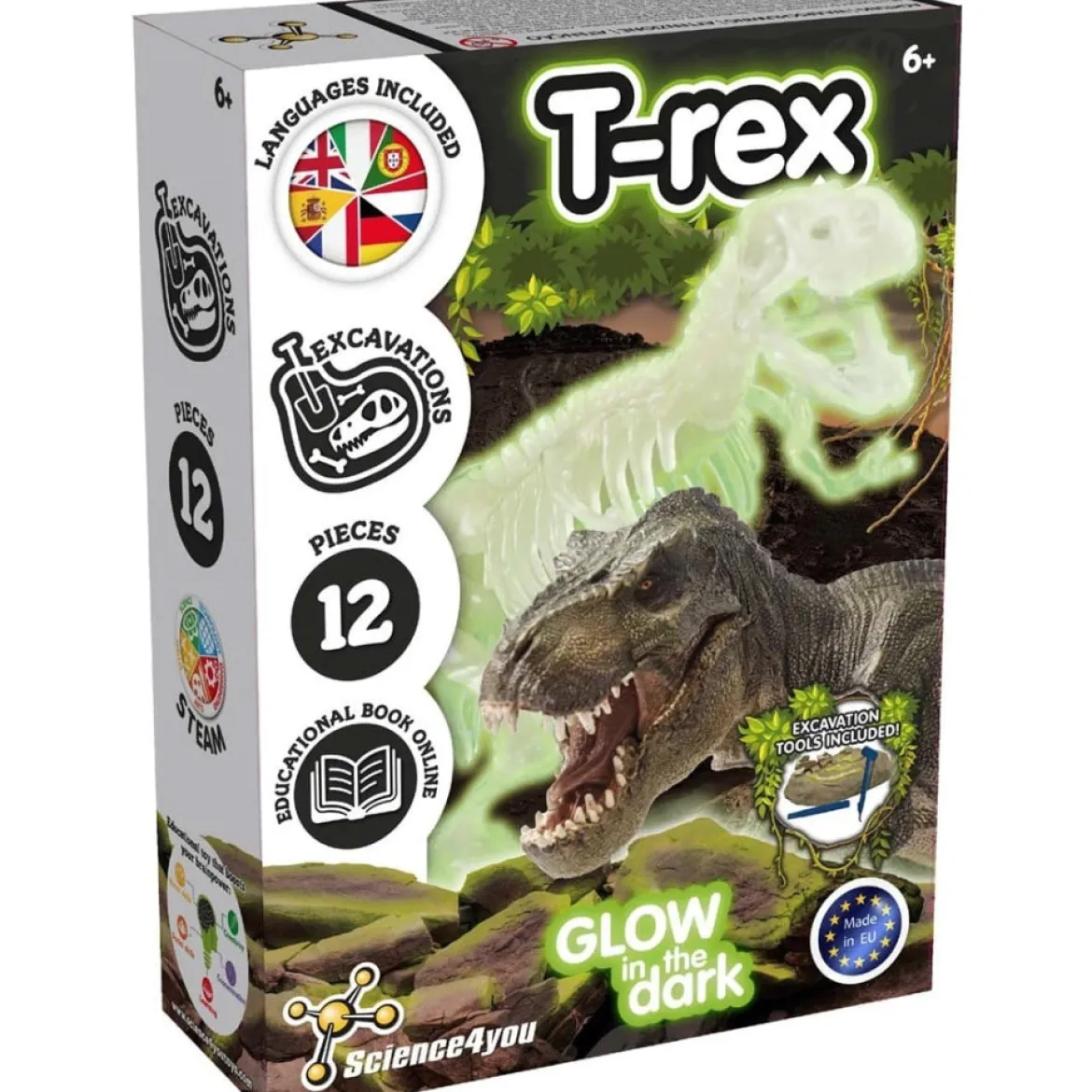 Science4You Tyrannosaurus Rex Glow In The Dark Tiedesetti
